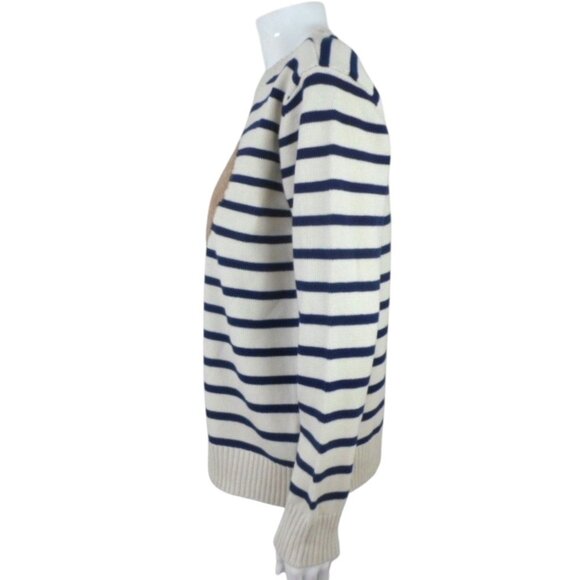 St Johns Bay Misses Navy Stripe Combo Heart Sweater CHOOSE SIZE - Picture 3 of 6